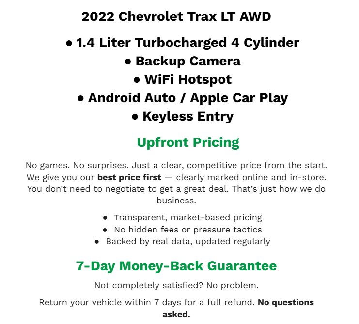 Used 2022 Chevrolet Trax LT w/ LT Convenience Package AWD/4WD image 2