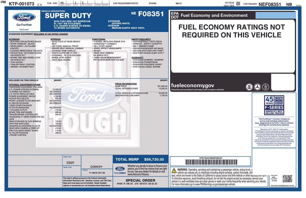 Certified 2022 Ford F250 XL w/ Power Equipment Group RWD image 2