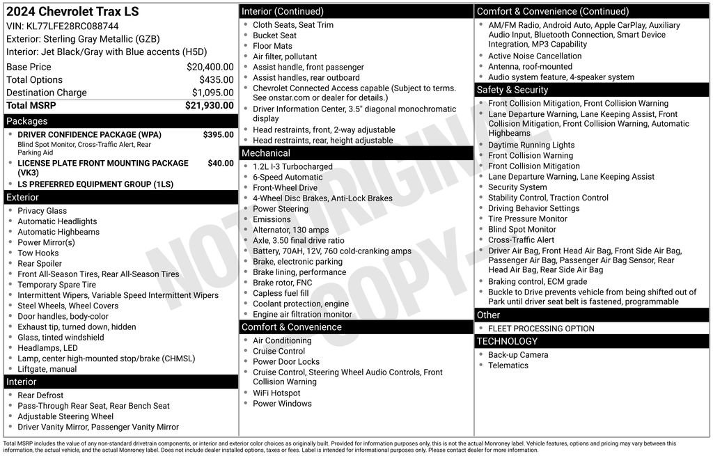 Used 2024 Chevrolet Trax LS w/ Driver Confidence Package image 6