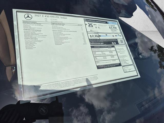New 2027 Mercedes-Benz E 450 4MATIC Sedan image 16