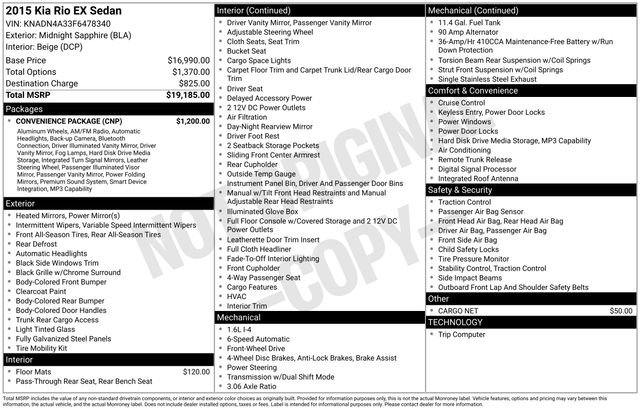 Used 2015 Kia Rio EX w/ Convenience Package image 15