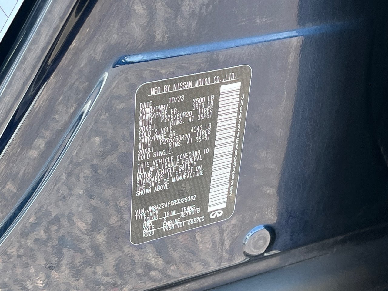 Certified 2024 INFINITI QX80 Luxe AWD/4WD image 31