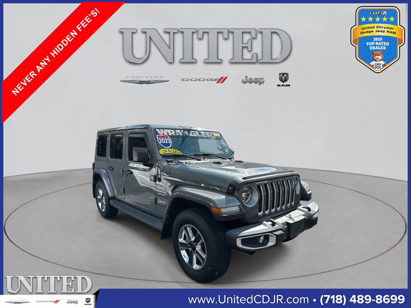 Used 2023 Jeep Wrangler Unlimited Sahara w/ LED Lighting Group AWD/4WD image 1
