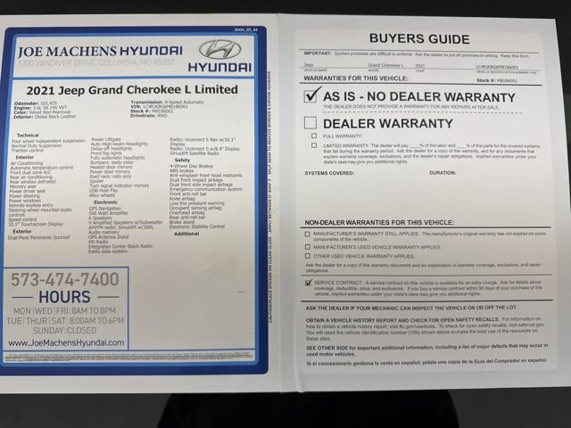 Used 2021 Jeep Grand Cherokee L Limited image 32