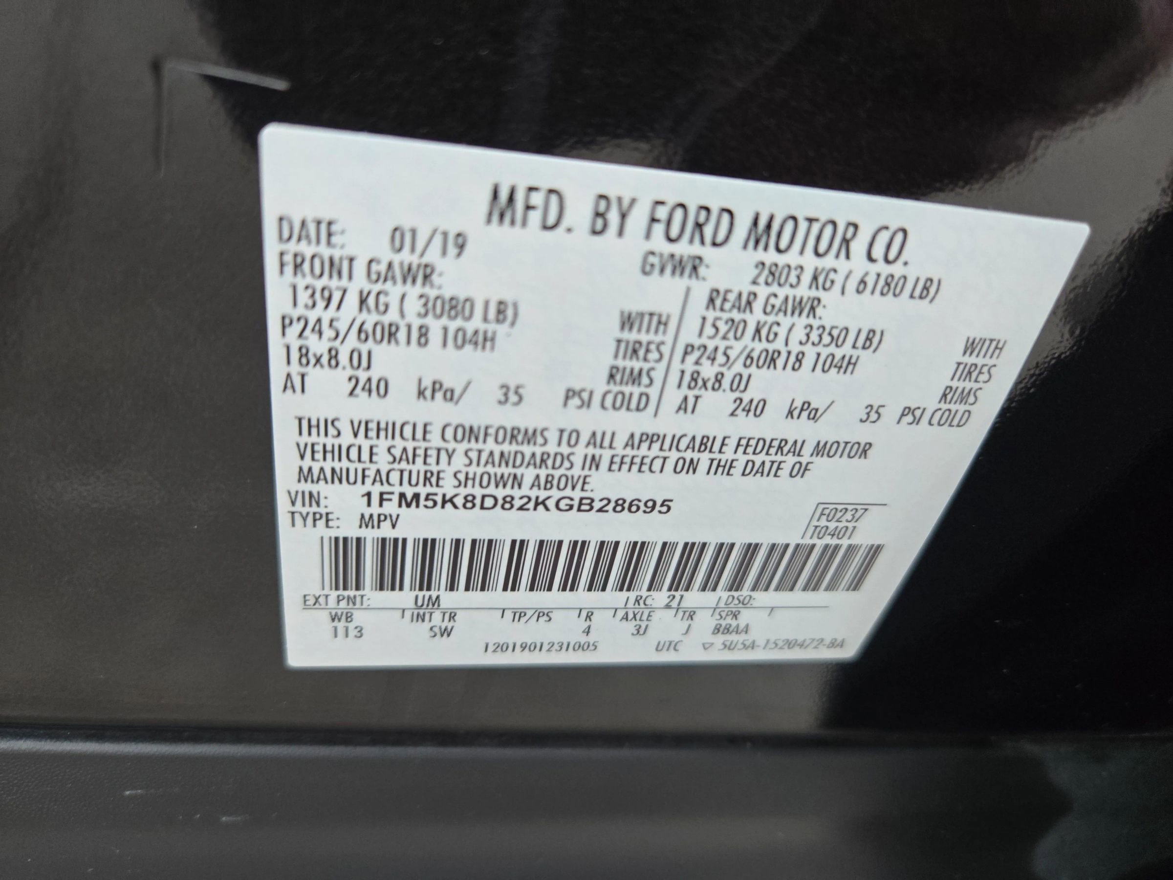Used 2019 Ford Explorer XLT w/ Equipment Group 202A AWD/4WD image 33