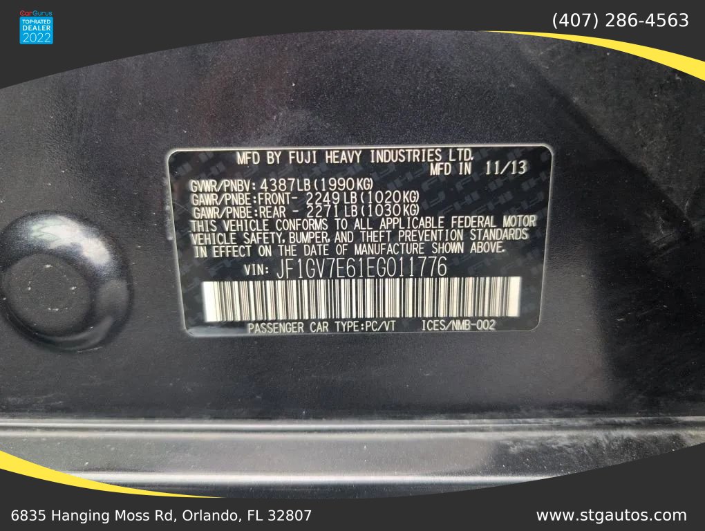 Used 2014 Subaru Impreza WRX Sedan image 33