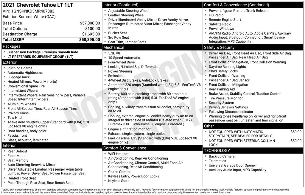 Used 2021 Chevrolet Tahoe LT image 33