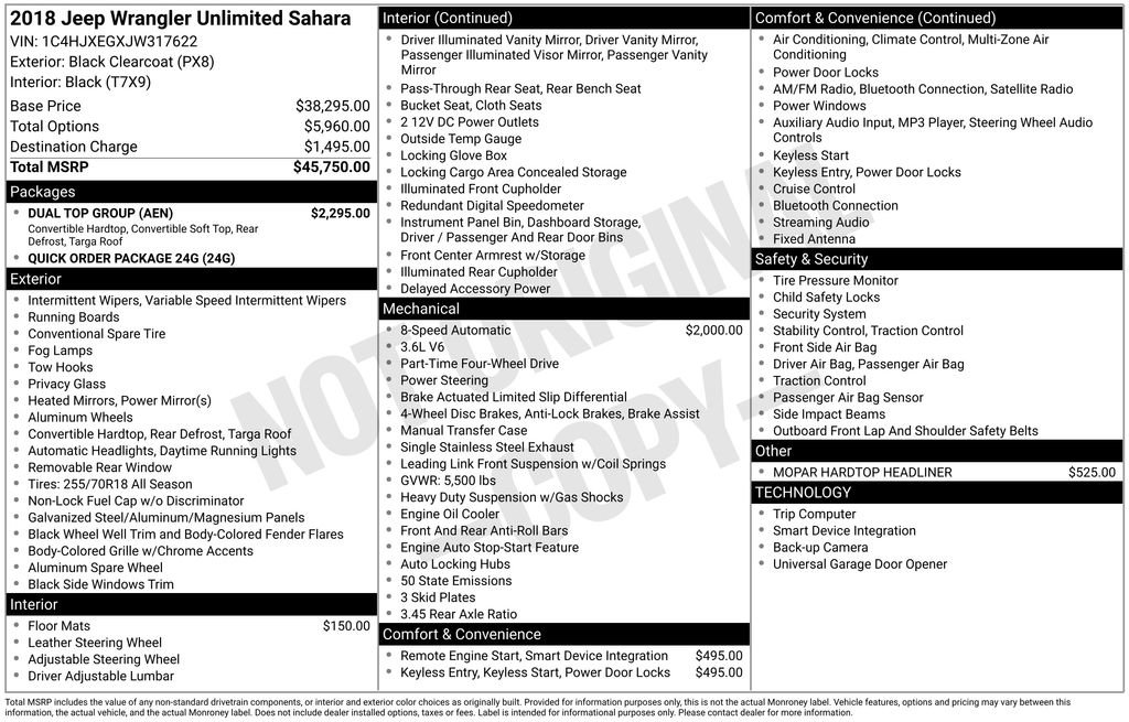 Used 2018 Jeep Wrangler Unlimited Sahara w/ Dual Top Group image 39