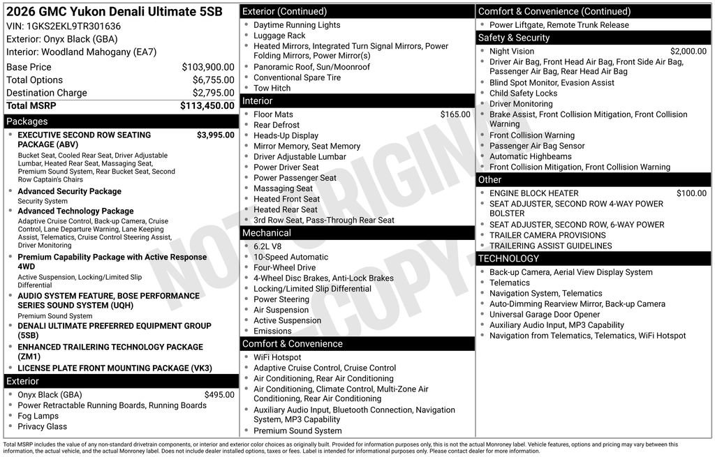 New 2026 GMC Yukon Denali Ultimate AWD/4WD image 12