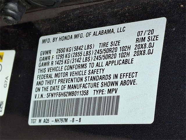 Certified 2021 Honda Pilot Touring image 26