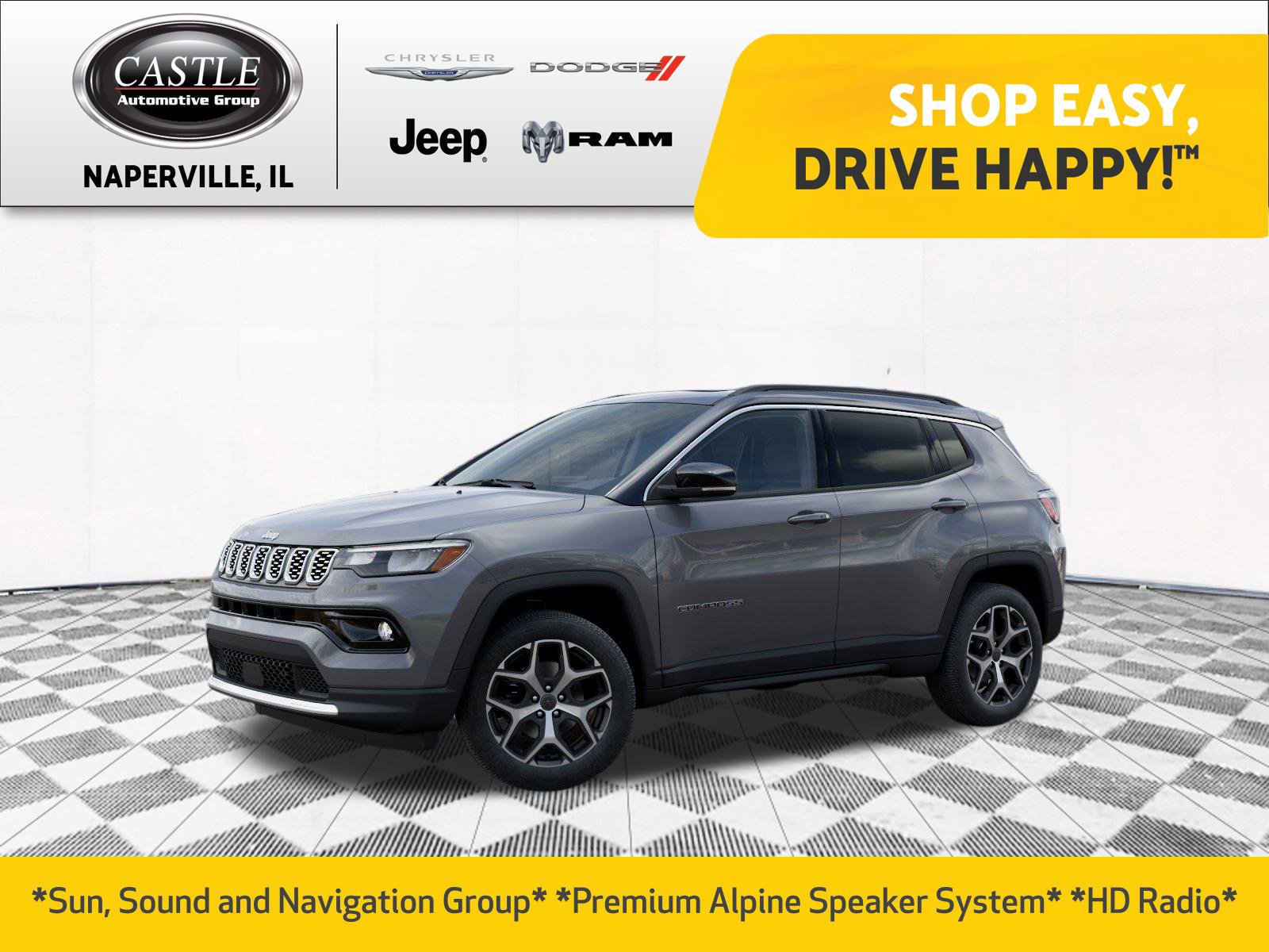 New 2026 Jeep Compass Limited w/ Sun, Sound & Navigation Group