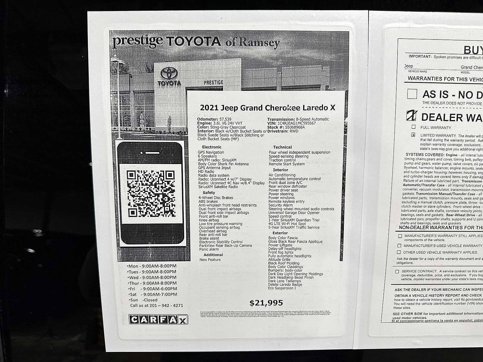 Used 2021 Jeep Grand Cherokee Laredo X image 13