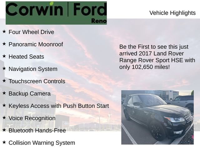 Used 2017 Land Rover Range Rover Sport HSE AWD/4WD image 4