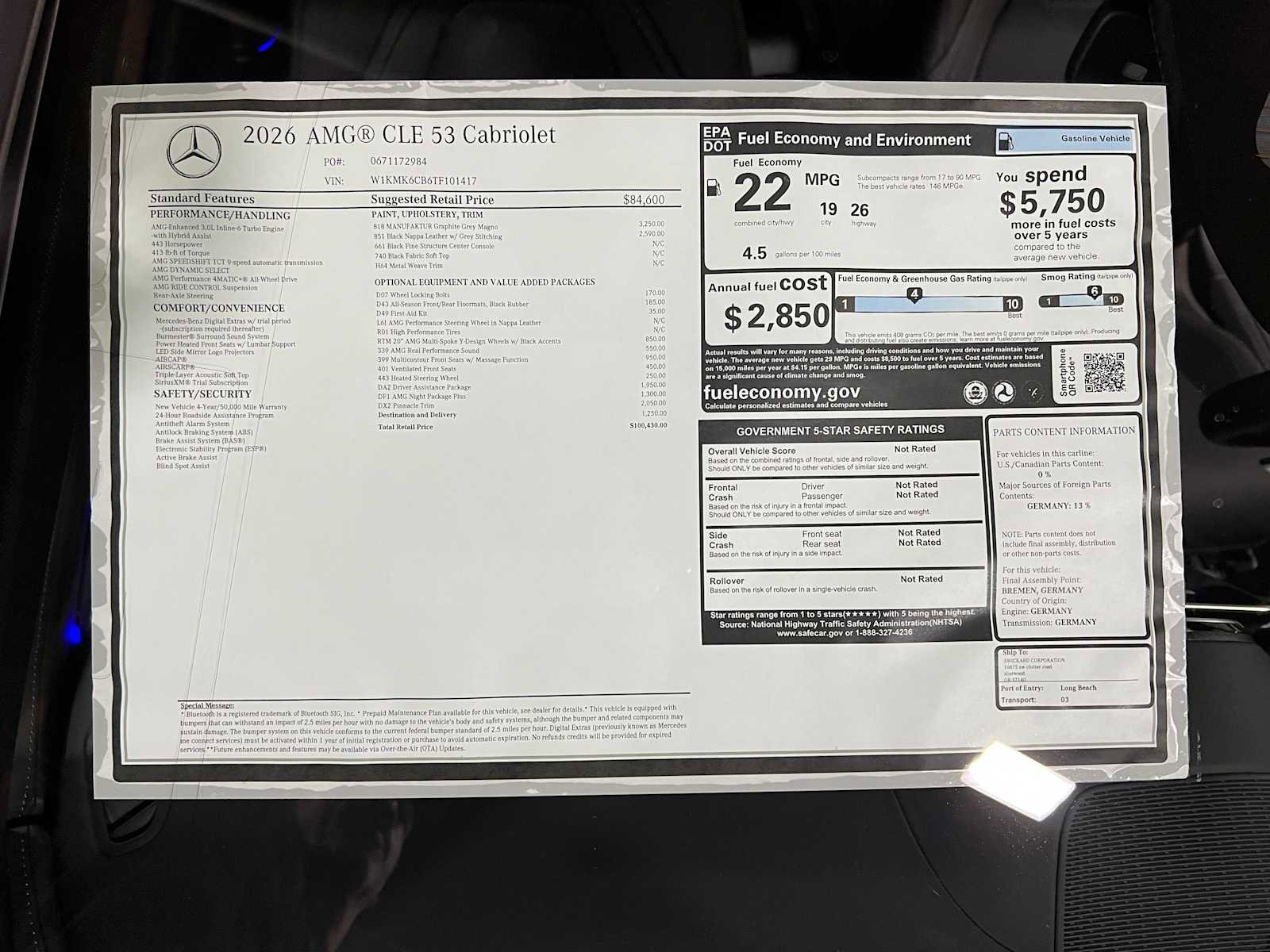 New 2026 Mercedes-Benz CLE 53 AMG 4MATIC Cabriolet image 45