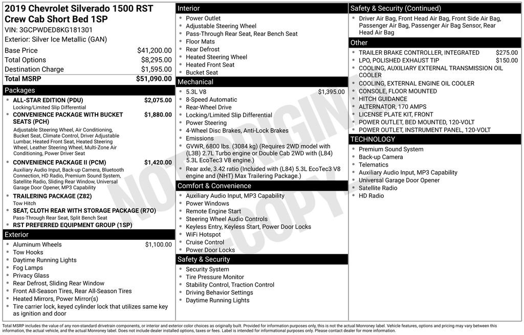 Used 2019 Chevrolet Silverado 1500 RST w/ All-Star Edition RWD image 51
