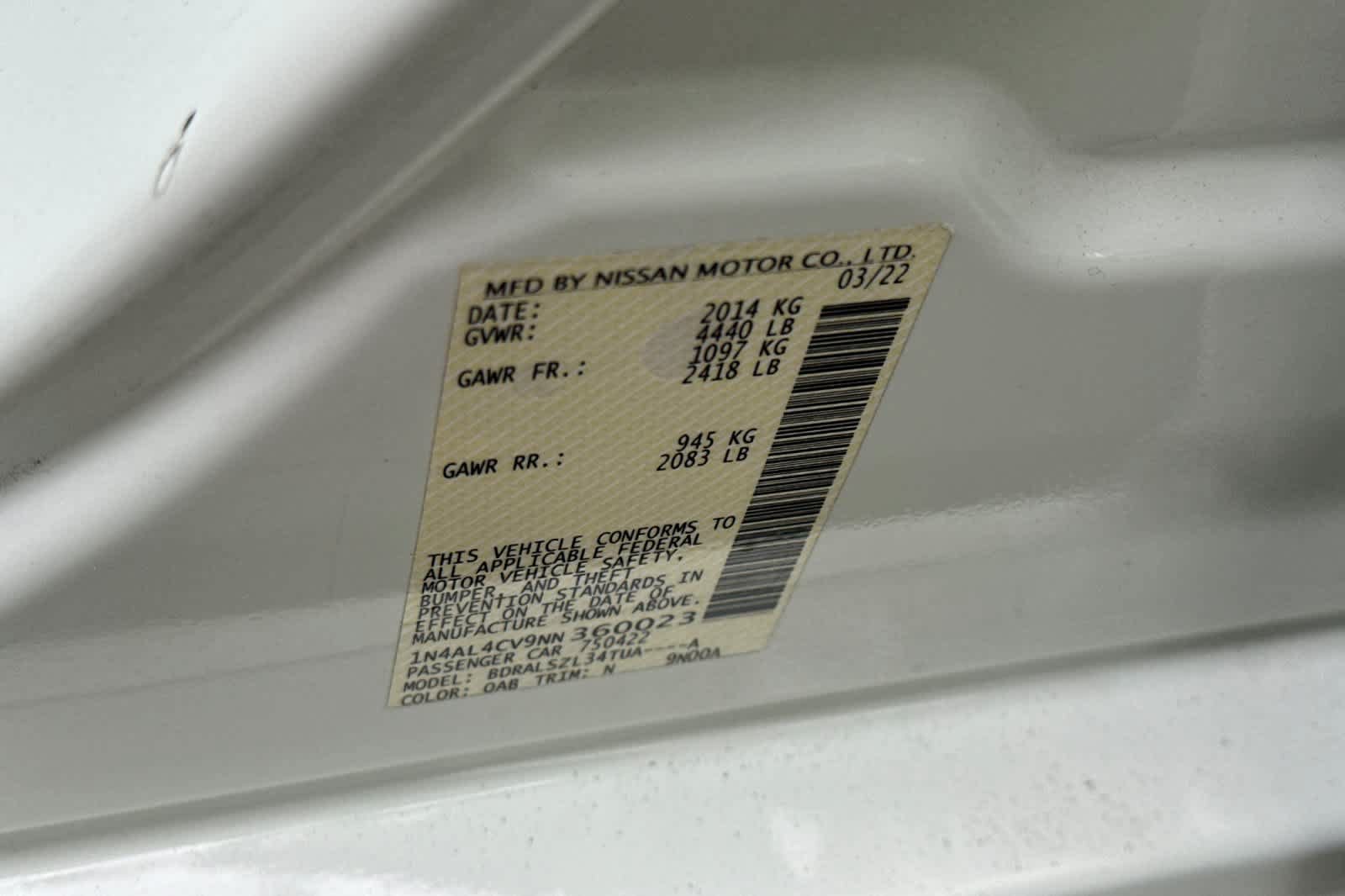 Used 2022 Nissan Altima 2.0 SR FWD image 28