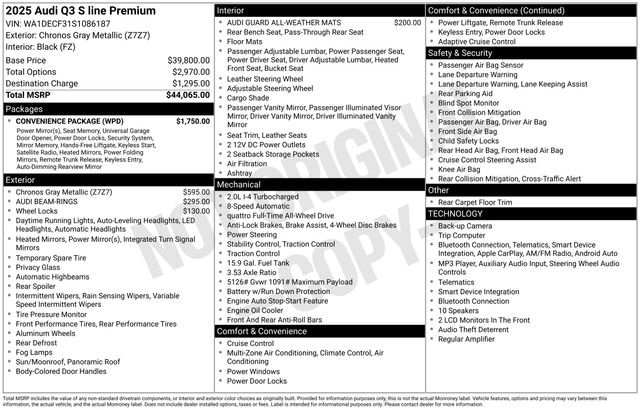 Certified 2025 Audi Q3 2.0T Premium w/ Convenience Package AWD/4WD image 26