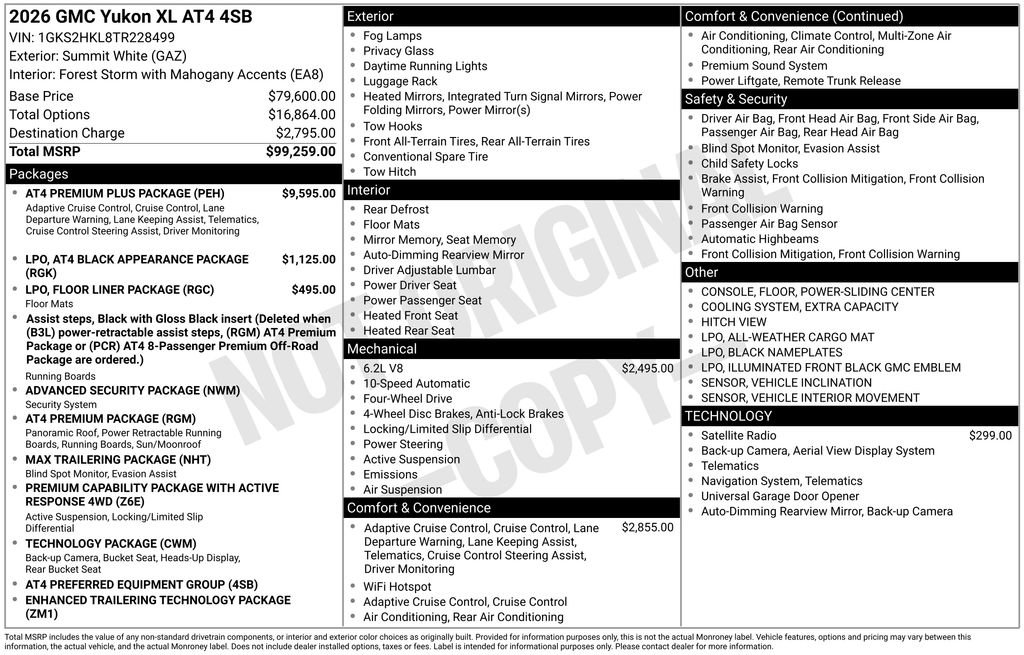 New 2026 GMC Yukon XL AT4 w/ AT4 Premium Plus Package image 45
