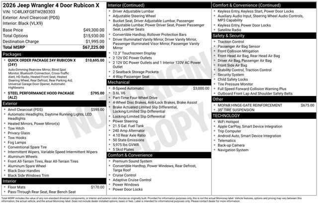 New 2026 Jeep Wrangler Unlimited Rubicon image 5