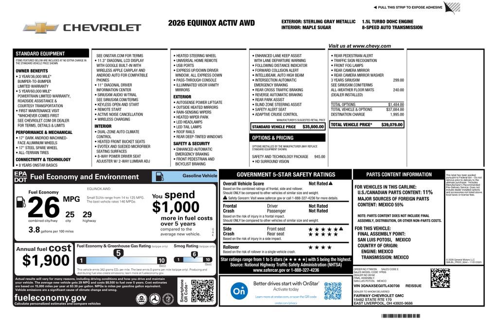 New 2026 Chevrolet Equinox ACTIV w/ Safety and Technology Package image 4