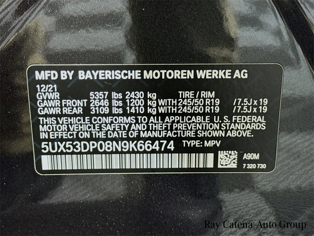 Certified 2022 BMW X3 xDrive30i w/ Convenience Package image 33
