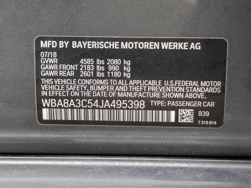 Used 2018 BMW 320i xDrive Sedan w/ Convenience Package AWD/4WD image 33