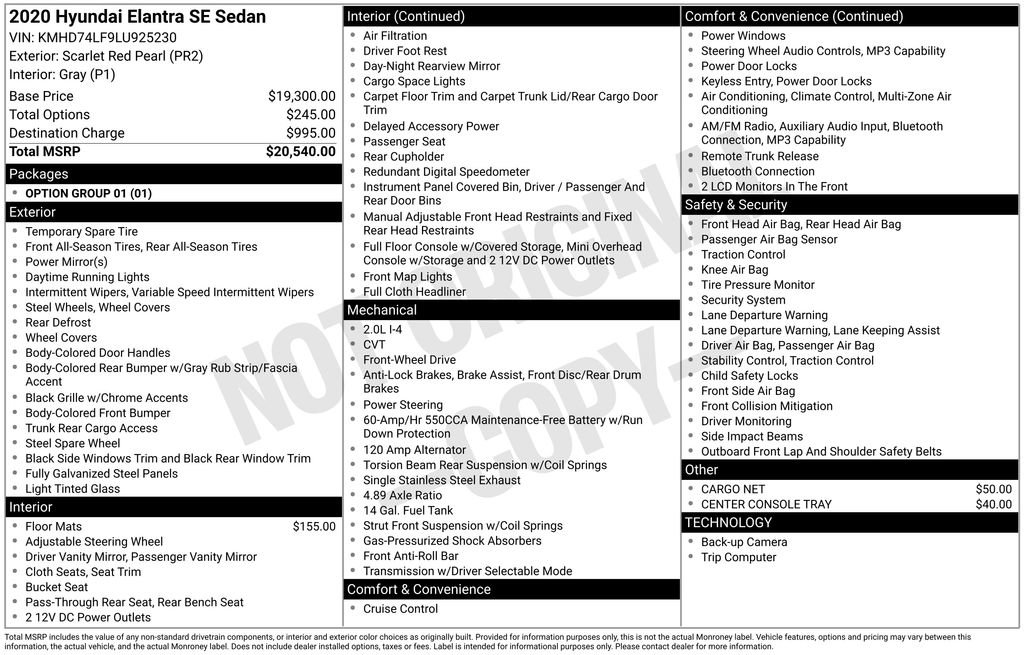 Used 2020 Hyundai Elantra SE image 2