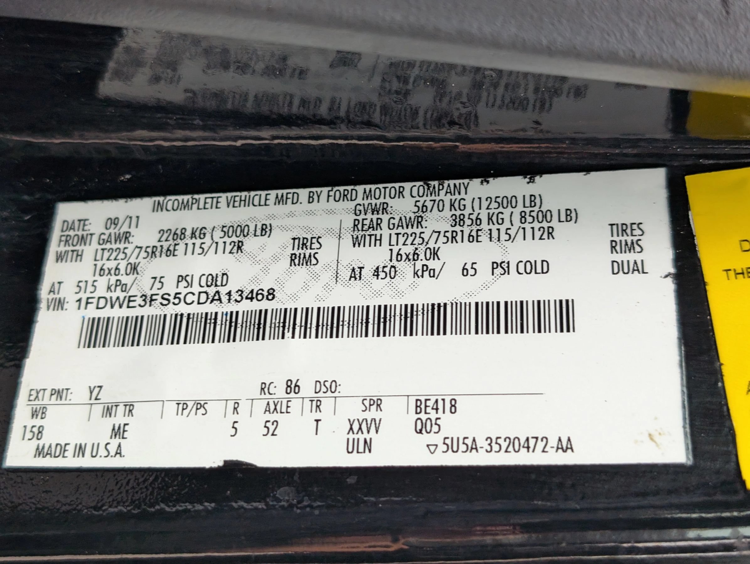 Used 2012 Ford E-350 and Econoline 350 Super Duty w/ Shuttle Bus Prep Pkg RWD image 30