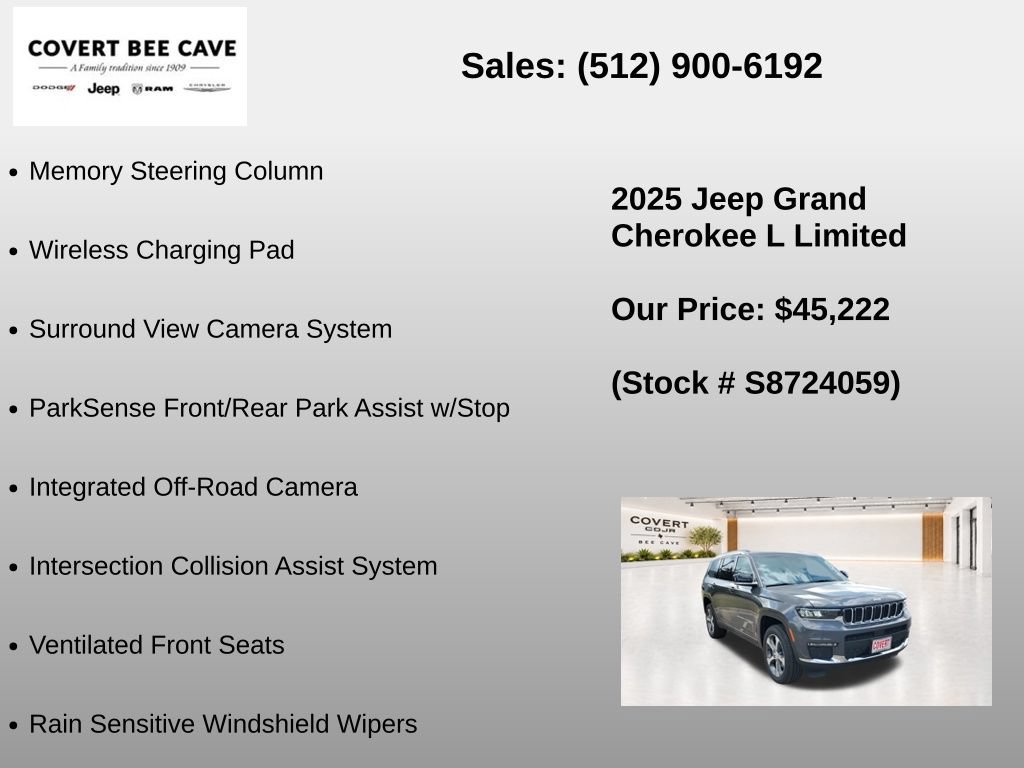 New 2025 Jeep Grand Cherokee L Limited w/ Luxury Tech Group II RWD image 25