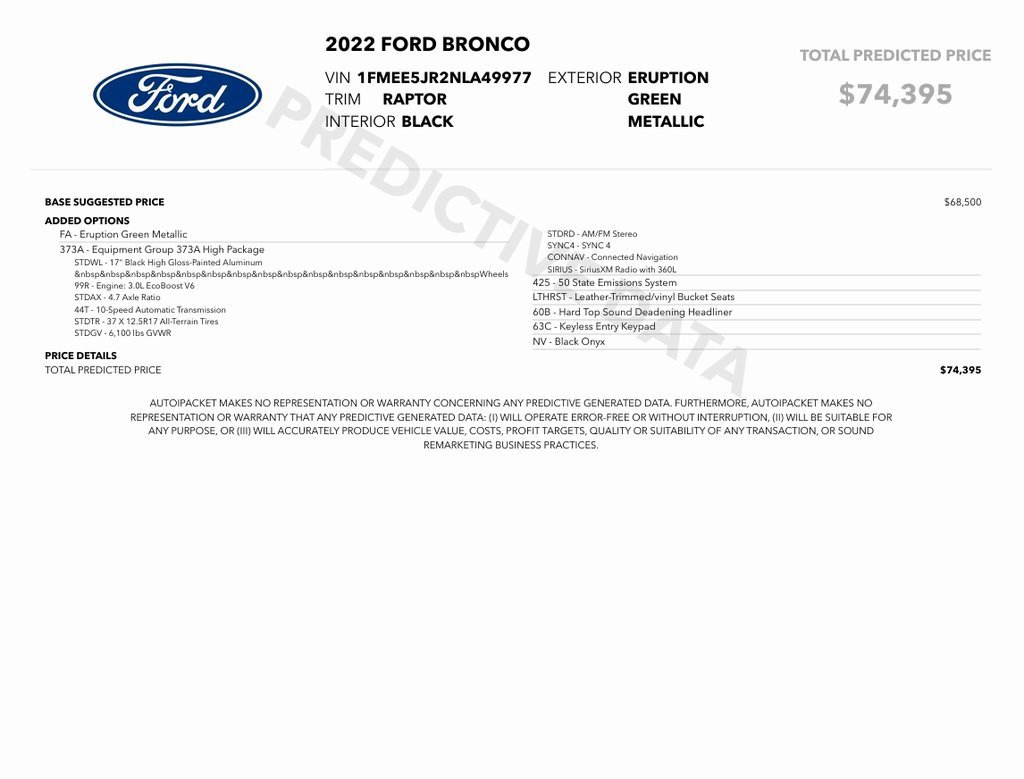 Used 2022 Ford Bronco Raptor image 24