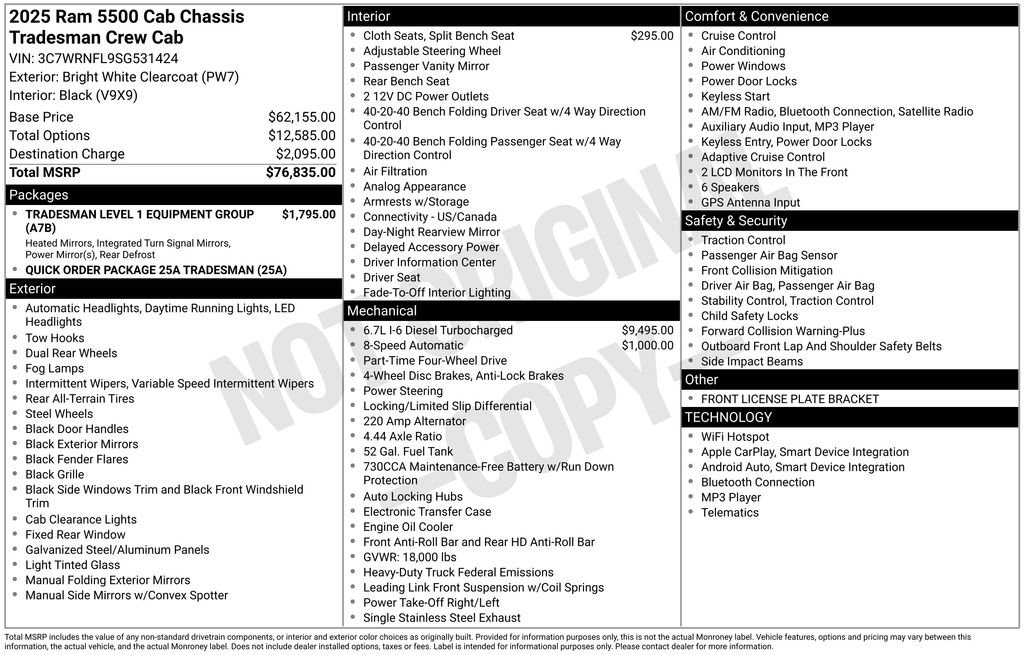 New 2025 RAM 5500 Tradesman AWD/4WD image 5