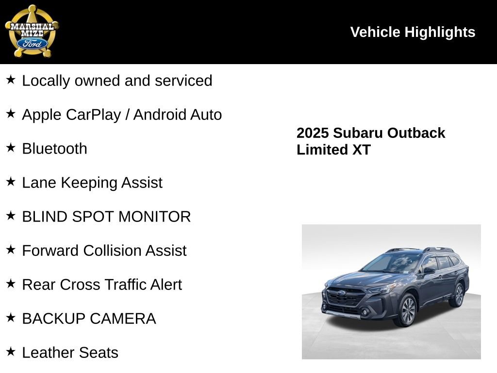 Used 2025 Subaru Outback Limited XT w/ Popular Package #2 image 2