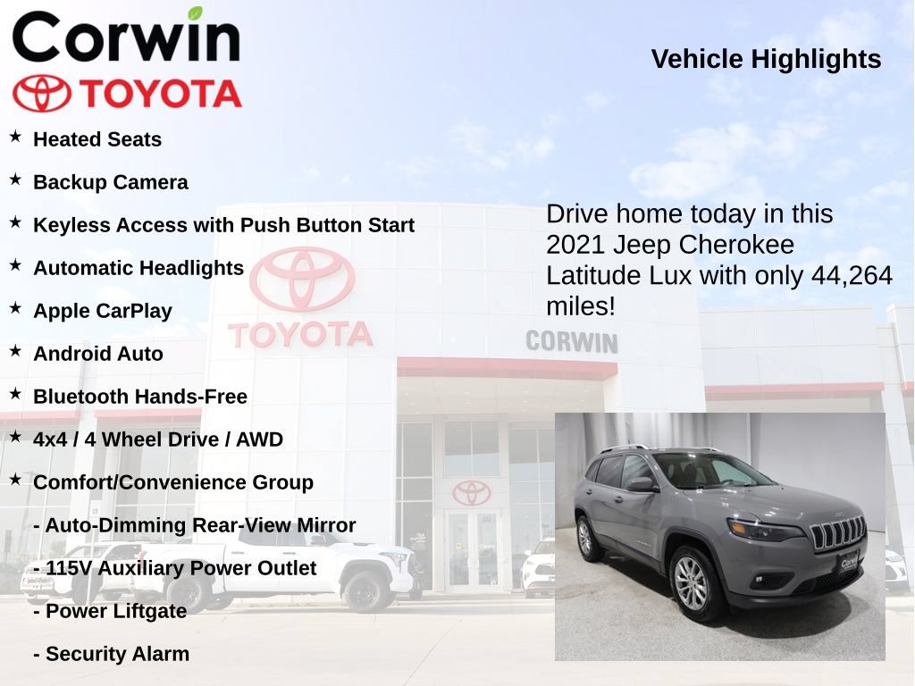Used 2021 Jeep Cherokee Latitude Lux w/ Comfort/Convenience Group AWD/4WD image 6