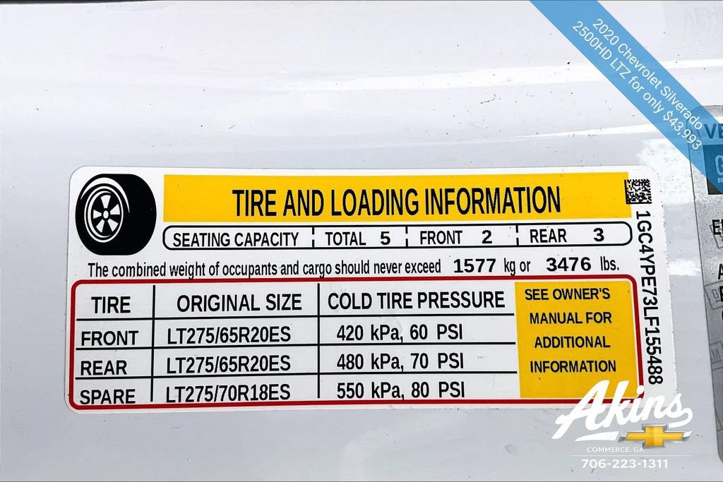 Used 2020 Chevrolet Silverado 2500 LTZ w/ LTZ Convenience Package AWD/4WD image 18