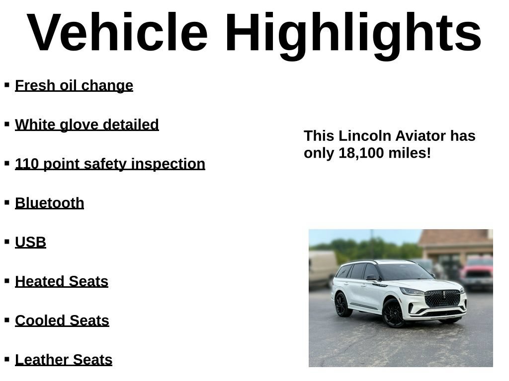 Used 2025 Lincoln Aviator Reserve w/ Luxury Package RWD image 45