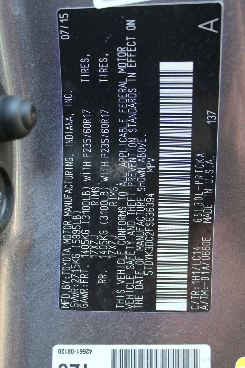 Used 2015 Toyota Sienna XLE w/ XLE Navigation Package FWD image 45