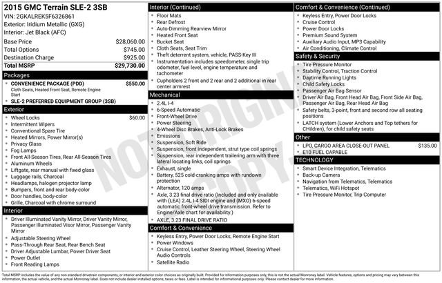 Used 2015 GMC Terrain SLE w/ Convenience Package image 6