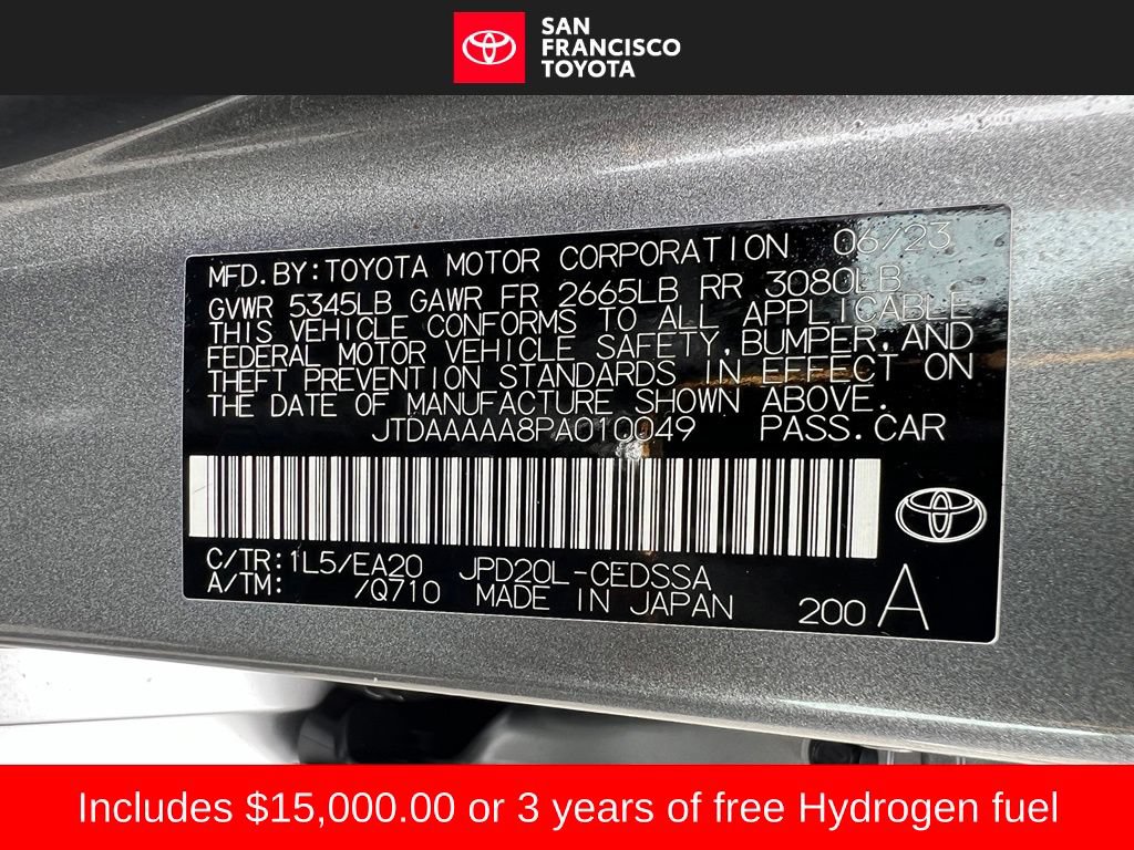 Certified 2023 Toyota Mirai w/ Advanced Technology Package RWD image 39