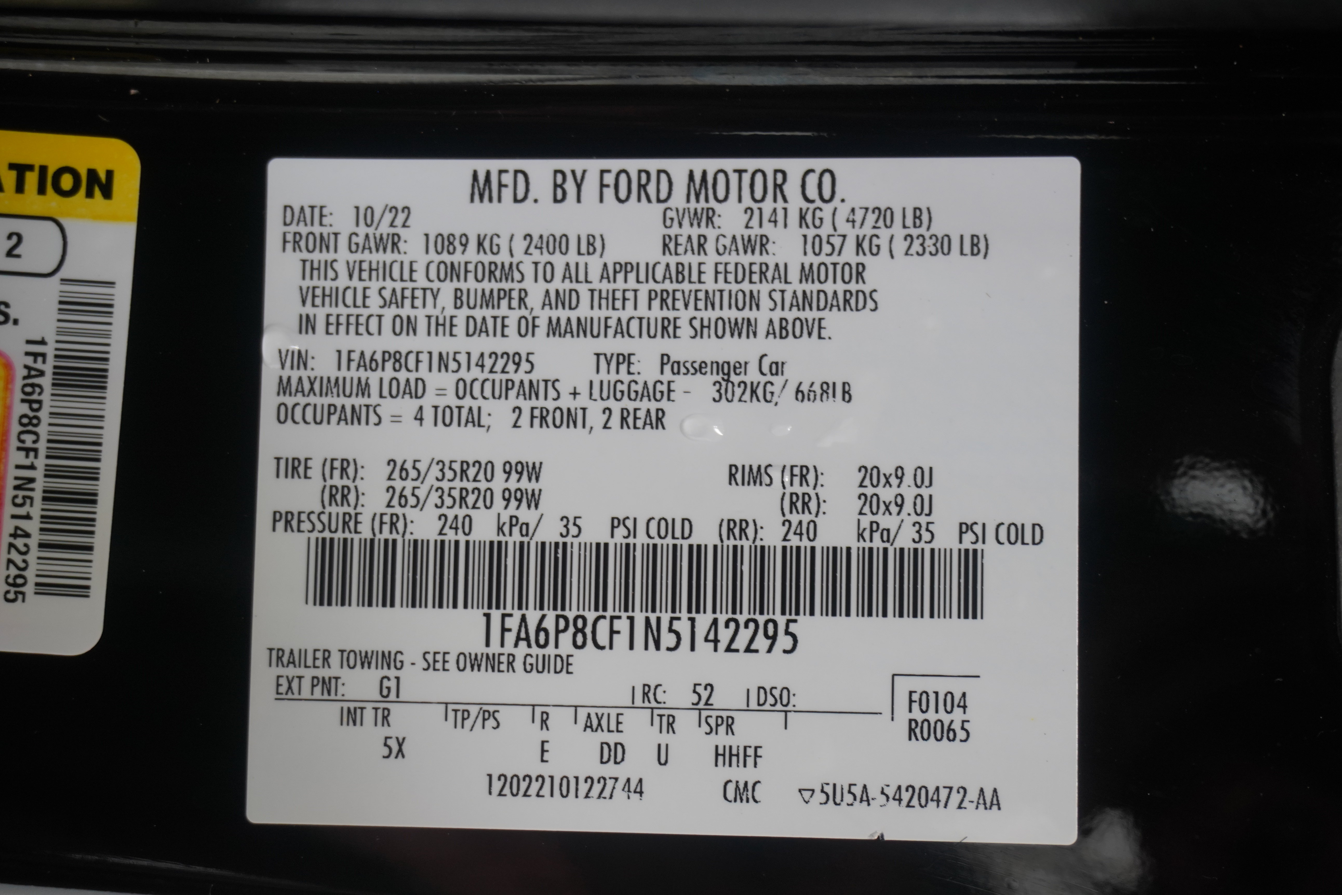 Used 2022 Ford Mustang GT Premium w/ Equipment Group 401A RWD image 29
