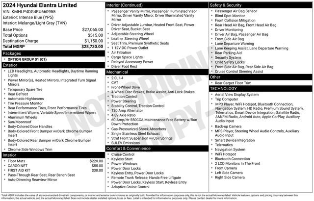 Used 2024 Hyundai Elantra Limited FWD image 32