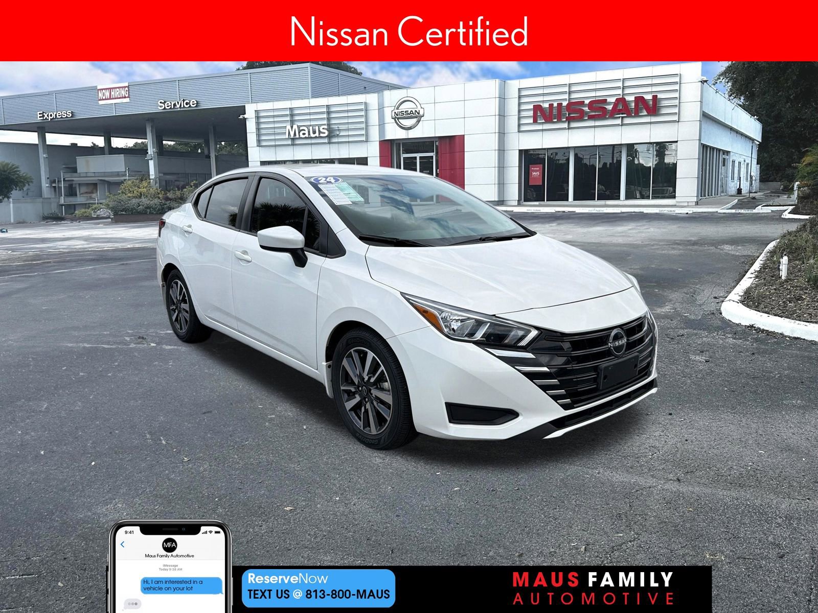 Certified 2024 Nissan Versa SV w/ Trunk Package image 1