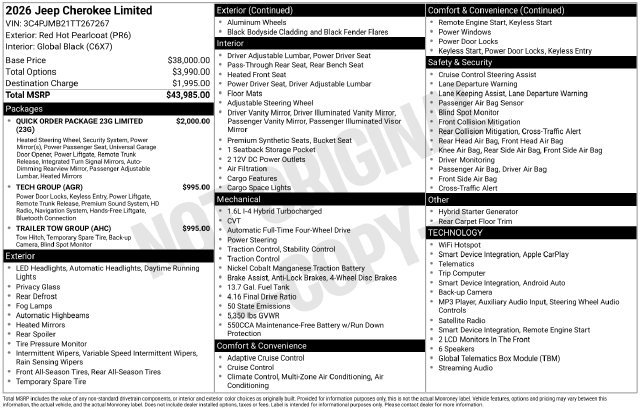 New 2026 Jeep Cherokee Limited AWD/4WD image 34