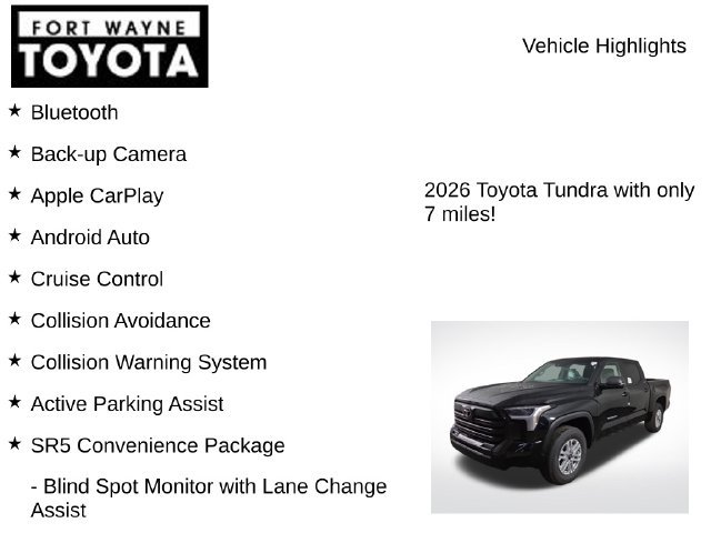 New 2026 Toyota Tundra SR5 w/ SR5 Convenience Package AWD/4WD image 8
