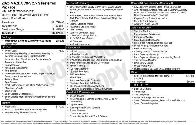 Certified 2025 MAZDA CX-5 AWD 2.5 S image 6
