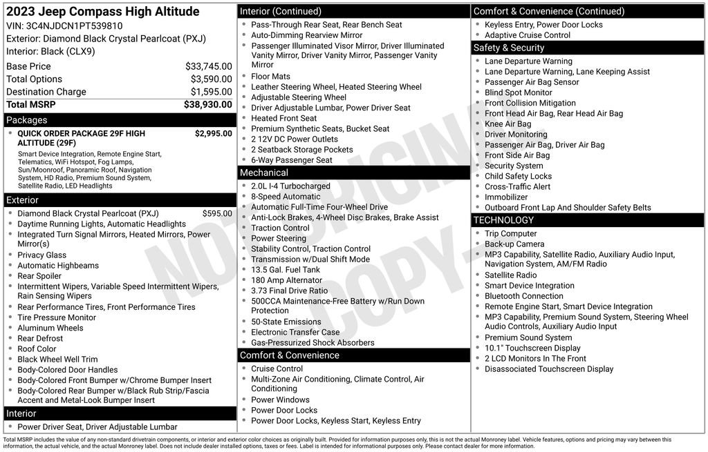 Certified 2023 Jeep Compass High Altitude AWD/4WD image 43