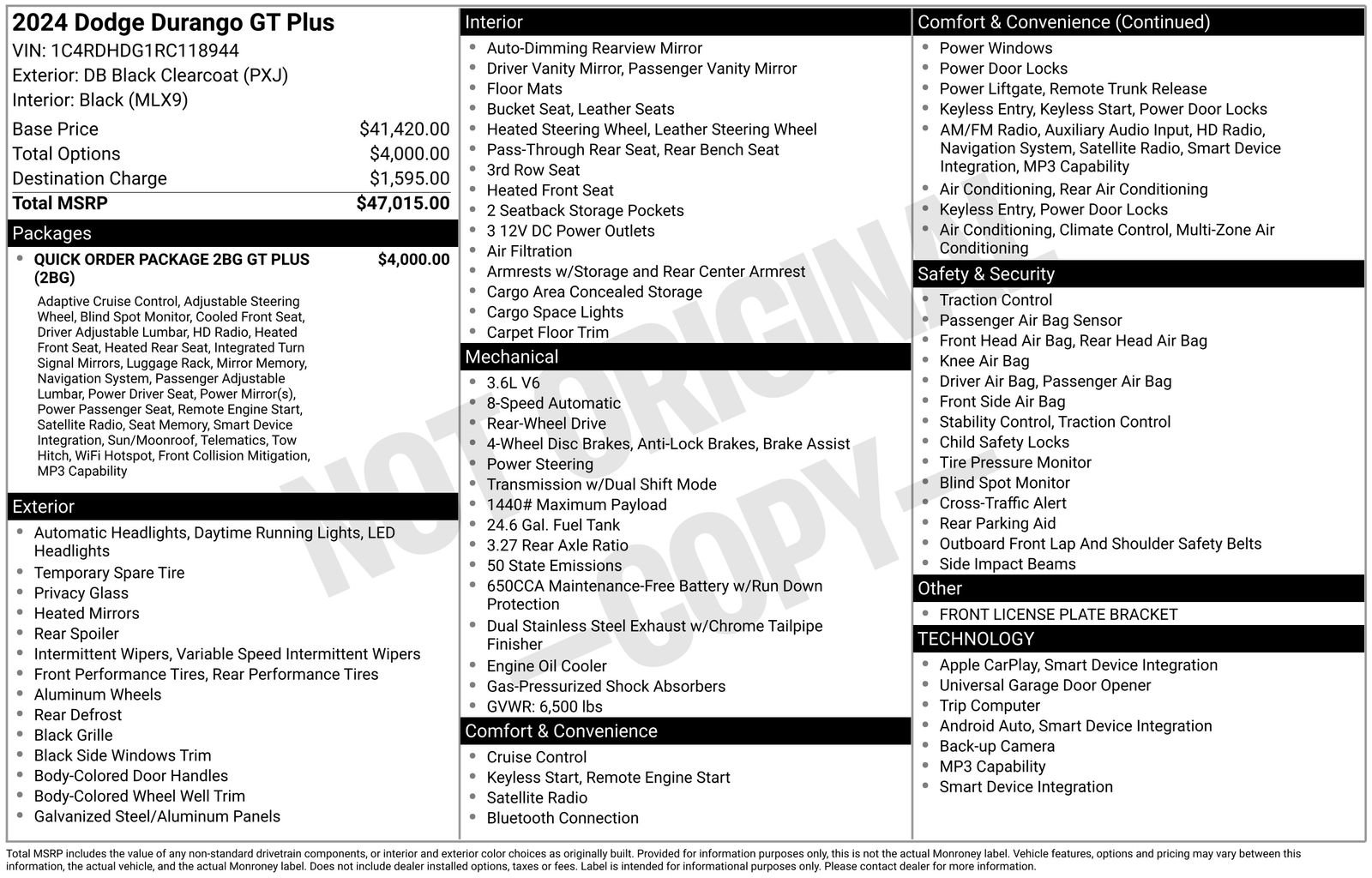 Used 2024 Dodge Durango GT RWD image 43