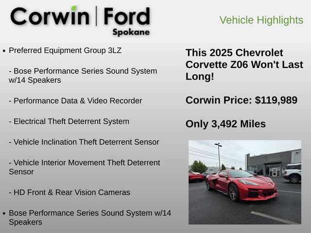 Used 2025 Chevrolet Corvette Z06 RWD image 18