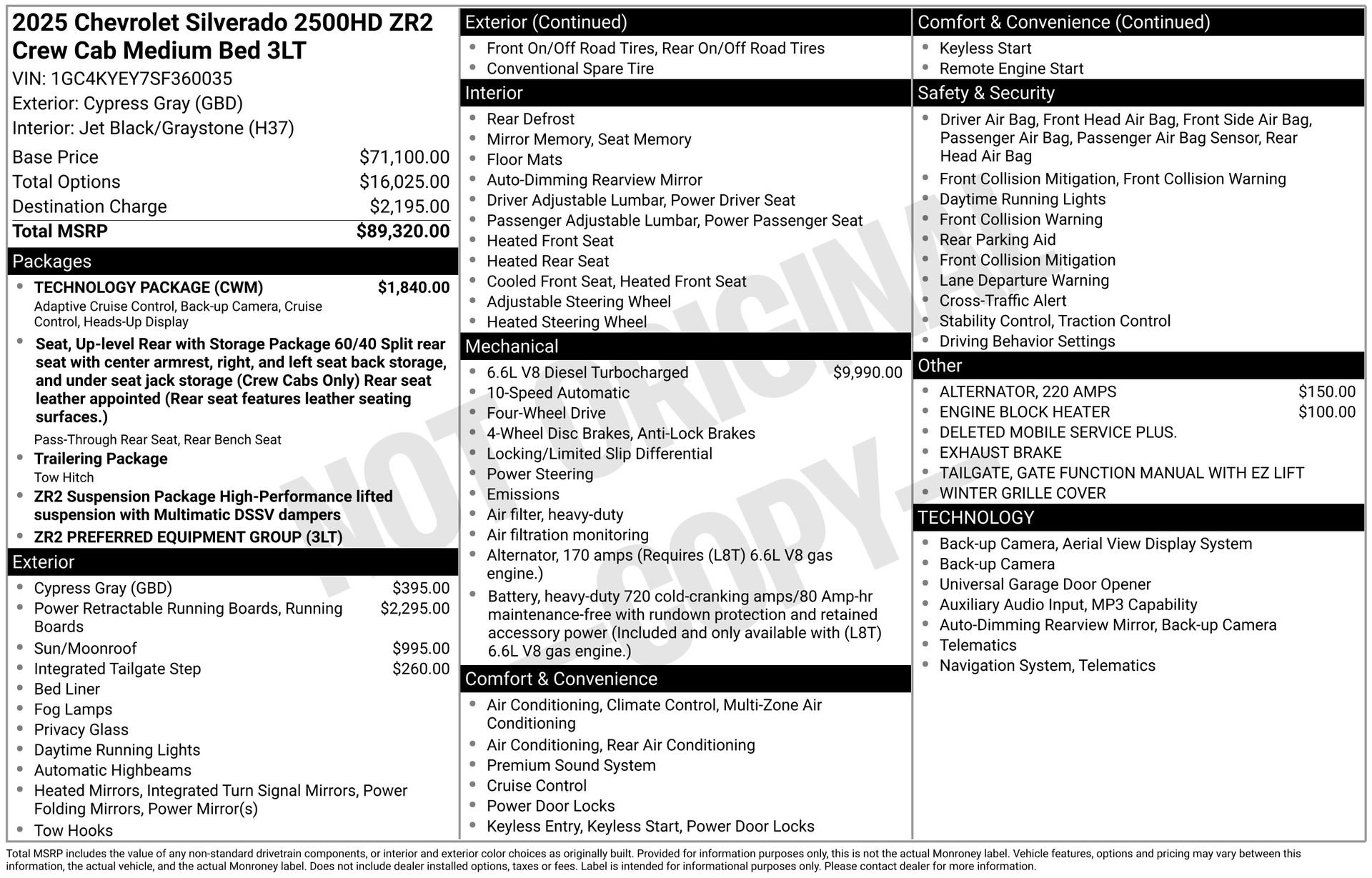 Used 2025 Chevrolet Silverado 2500 ZR2 w/ Technology Package image 45