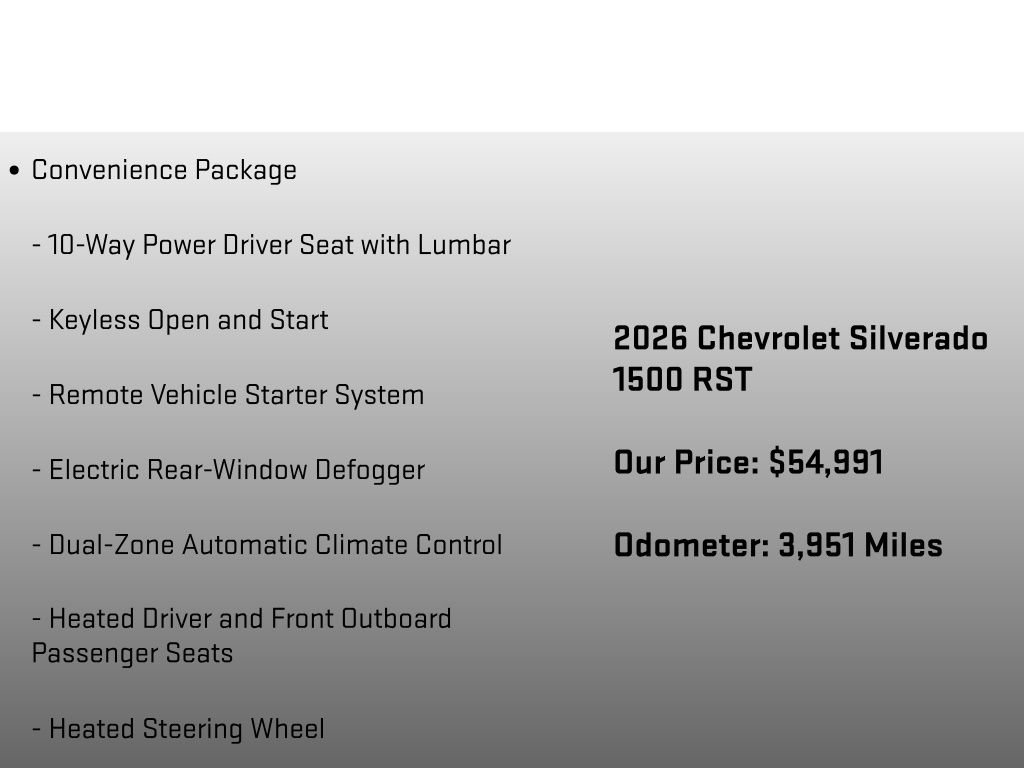 Used 2026 Chevrolet Silverado 1500 RST w/ Dark Appearance Package AWD/4WD image 36