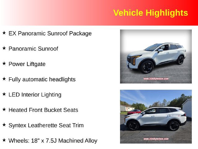 New 2026 Kia Sportage EX w/ EX Panoramic Sunroof Package AWD/4WD image 3